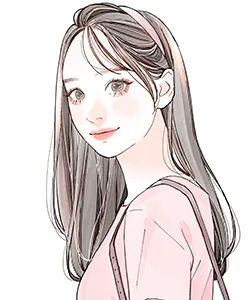 血色の良い口元で明るい印象